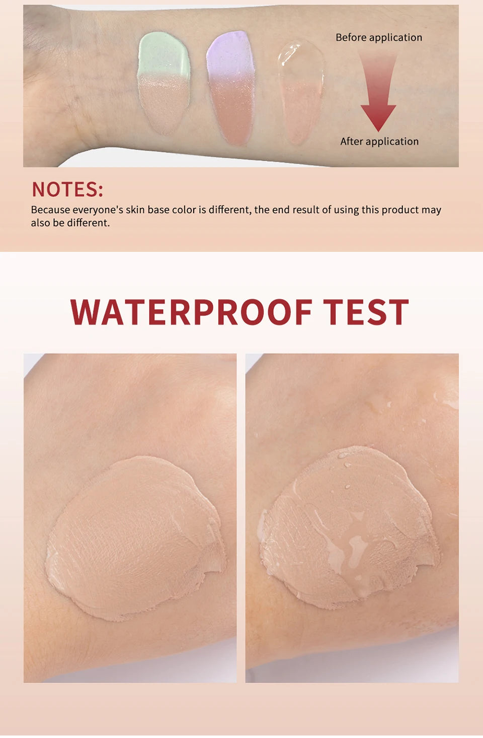 3pcs CC Cream Color Changing Liquid Foundation Centella Korean High Coverage Foundation Foundation Cream for Face Base Makeup